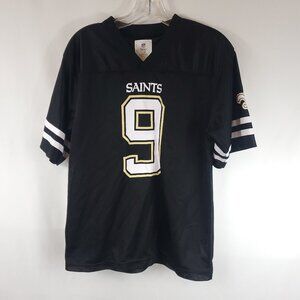 NFL Team Apparel Boys Youth XXL Black New Orleans Saints #9 Drew Brees Jersey
